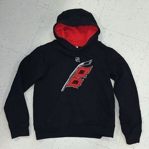 NHL Carolina Hurricanes Flags Hockey Kids Youth Hooded Hoodie Black Sweatshirt M